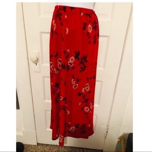Vintage Leslie fay floral maxi skirt size 18